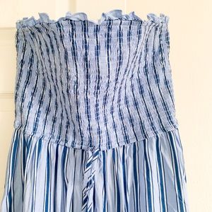 Blue striped maxi
